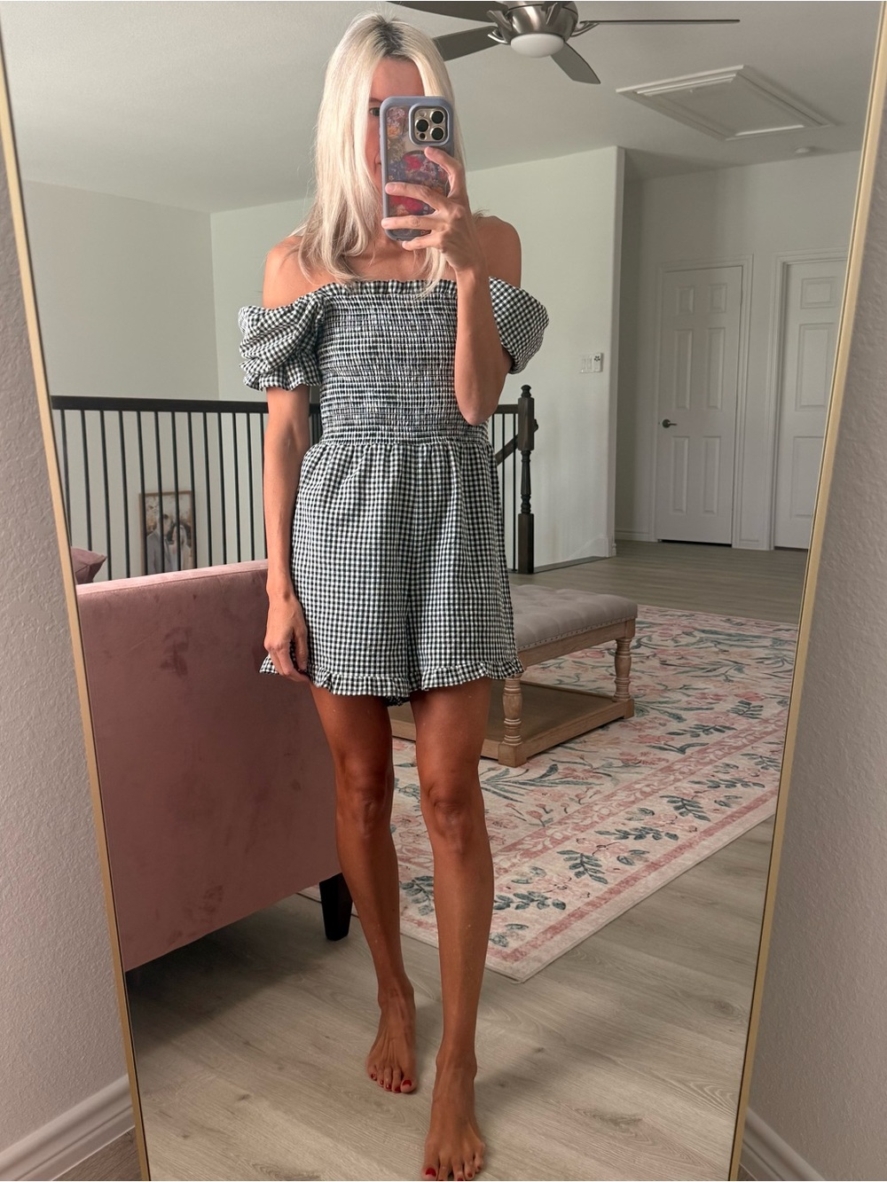 Size small black and white romper